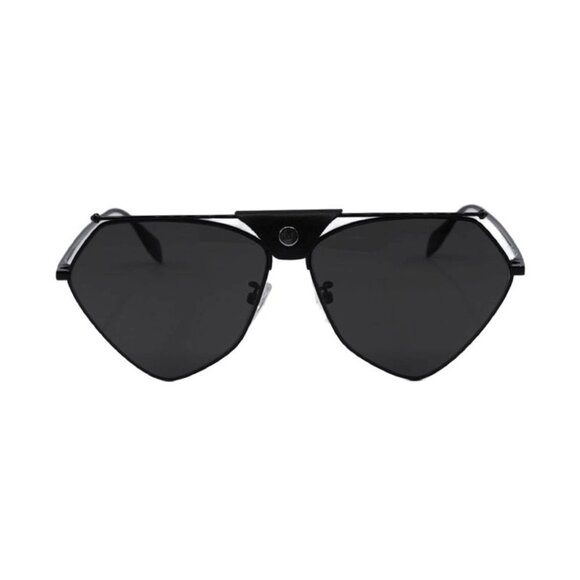 NEW ALEXANDER MCQUEEN SUNGLASSES AM0317S 001 UNISEX BLACK GEOMETRIC EYEWEAR main image 4